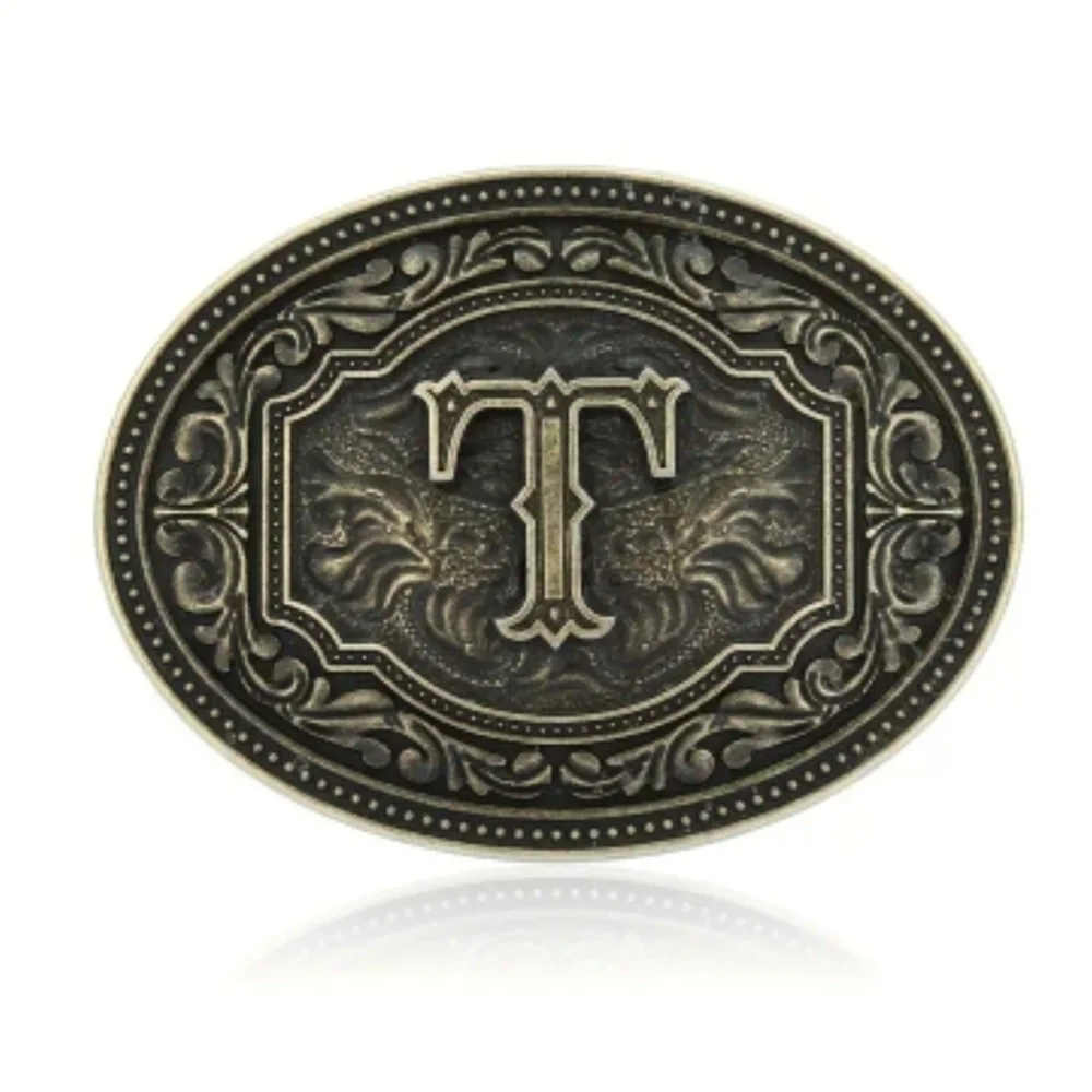New men's monogram intials Letter T belt Buckle
